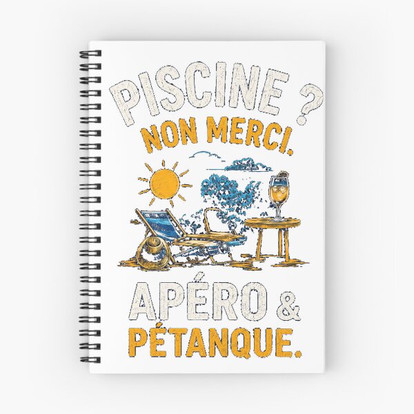 Item preview, Swimming pool? No thanks. Drinks and pétanque. designed and sold by Zopadesign.