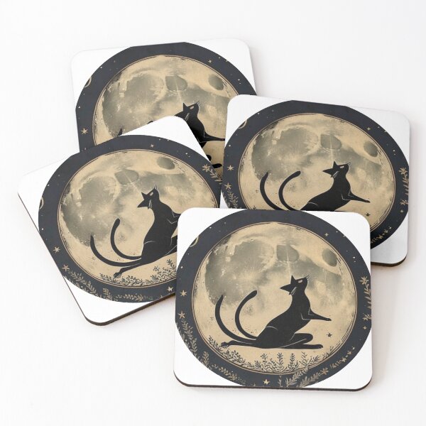 Item preview, Downward Cat Moon Night Yoga Cat Lover Gift Tee designed and sold by FoxglovePress.