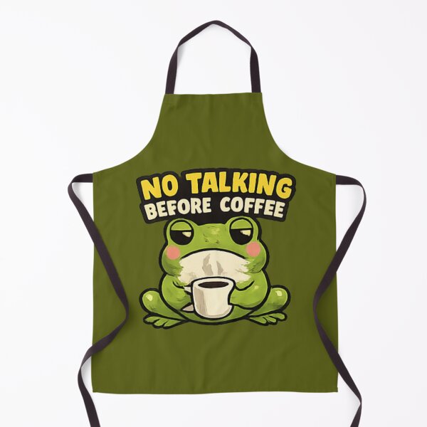 Item preview, No Talking Before Coffee Funny Frog Shirt designed and sold by Hobby-up.