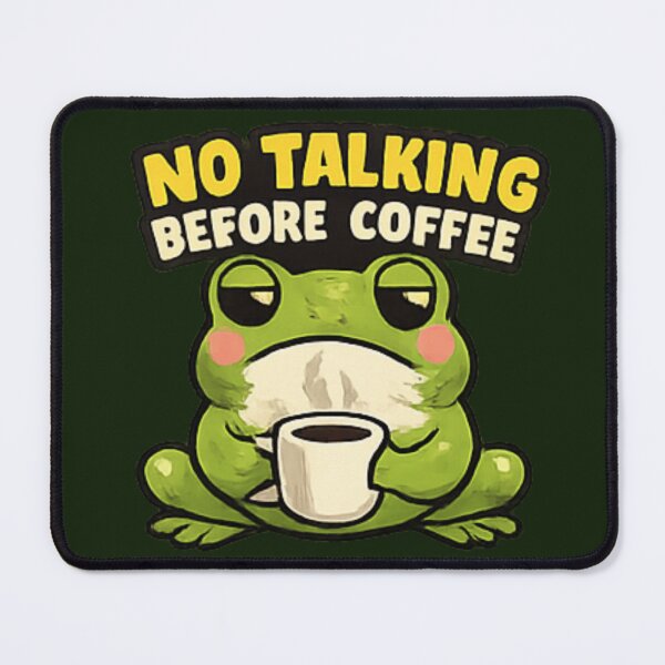 Item preview, No Talking Before Coffee Funny Frog Shirt designed and sold by Hobby-up.