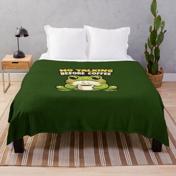 Item preview, No Talking Before Coffee Funny Frog Shirt designed and sold by Hobby-up.