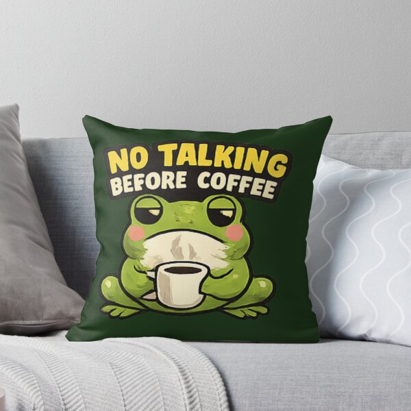 Item preview, No Talking Before Coffee Funny Frog Shirt designed and sold by Hobby-up.