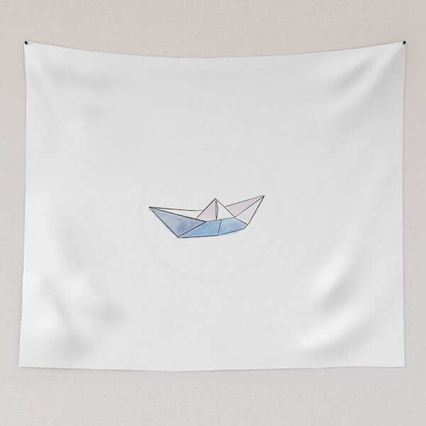 Item preview, Simple paper boat watercolor illustration pastel designed and sold by Octanesquid.