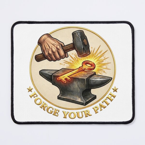 Item preview, Forge Your Path Motivational Blacksmith Artwork – Success Mindset Inspirational Design designed and sold by Be-You-Vibes.