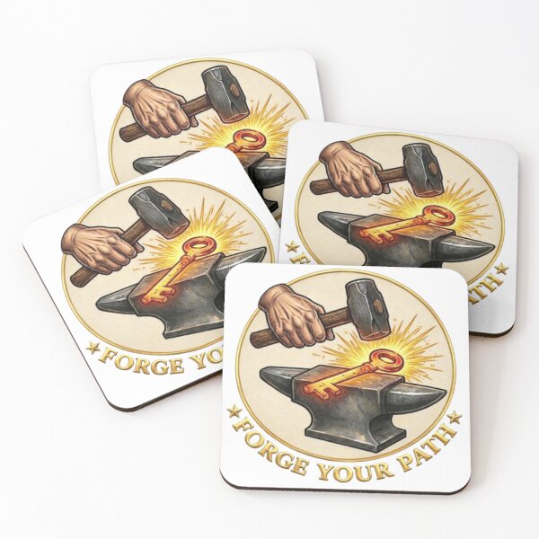 Item preview, Forge Your Path Motivational Blacksmith Artwork – Success Mindset Inspirational Design designed and sold by Be-You-Vibes.