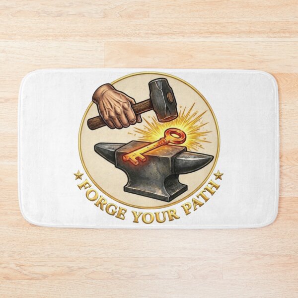 Item preview, Forge Your Path Motivational Blacksmith Artwork – Success Mindset Inspirational Design designed and sold by Be-You-Vibes.