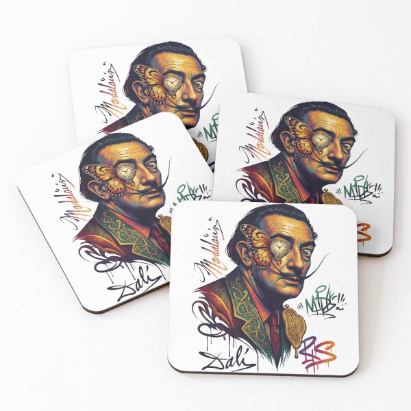 Item preview, Salvador Dali Urban Graffiti Surreal Art Portrait designed and sold by ZENVIRART.