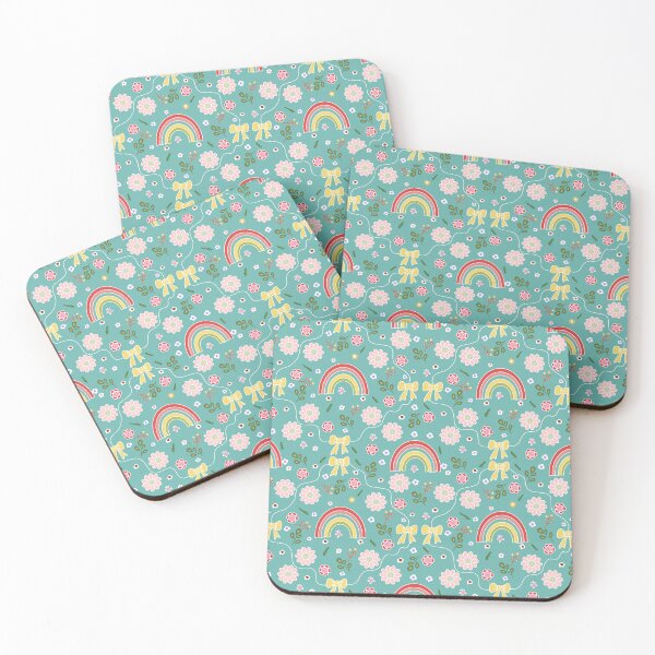 Item preview, Cute rainbow in green seamless pattern  designed and sold by Min659.