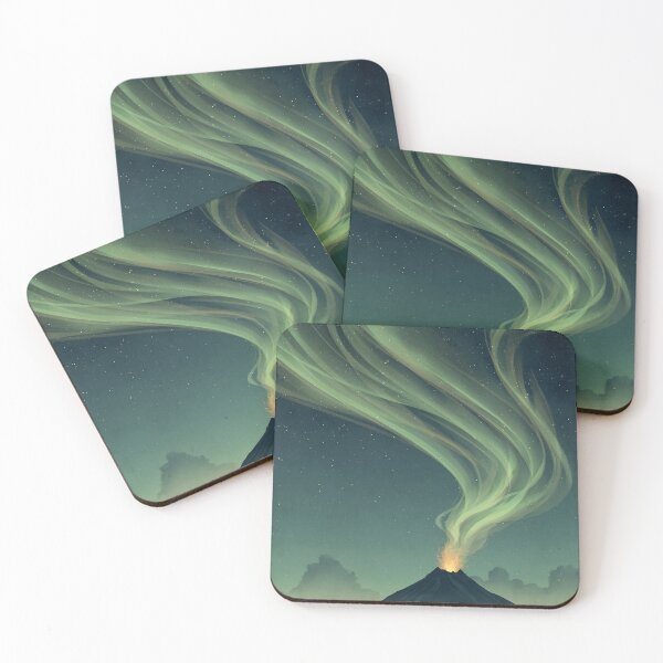 Item preview, Aurora Borealis Over Volcanic Mountain designed and sold by Visual Foundry.