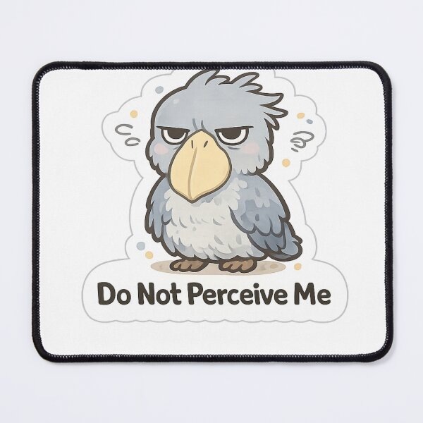 Item preview, Do Not Perceive Me Shoebill Meme | Cute Introvert Bird Sticker Design designed and sold by BabyStark.