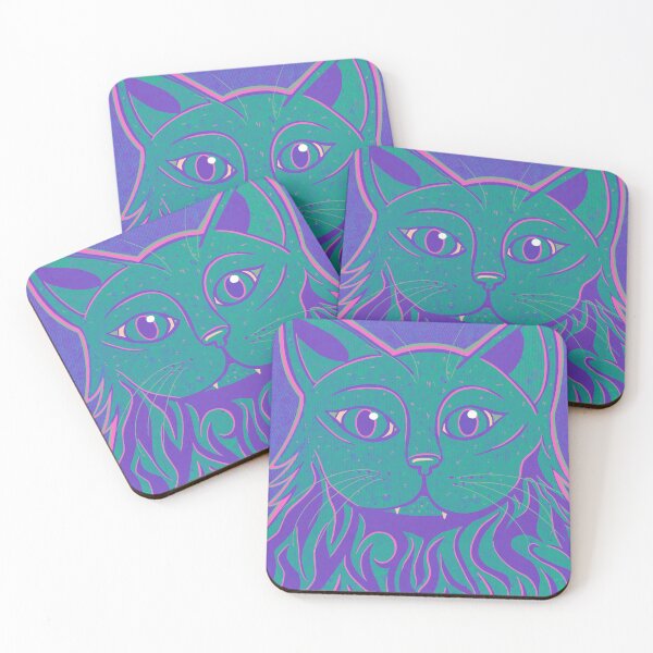 Item preview, Pop Art Colorful Cat in Teal  designed and sold by Katie.s.stryker.