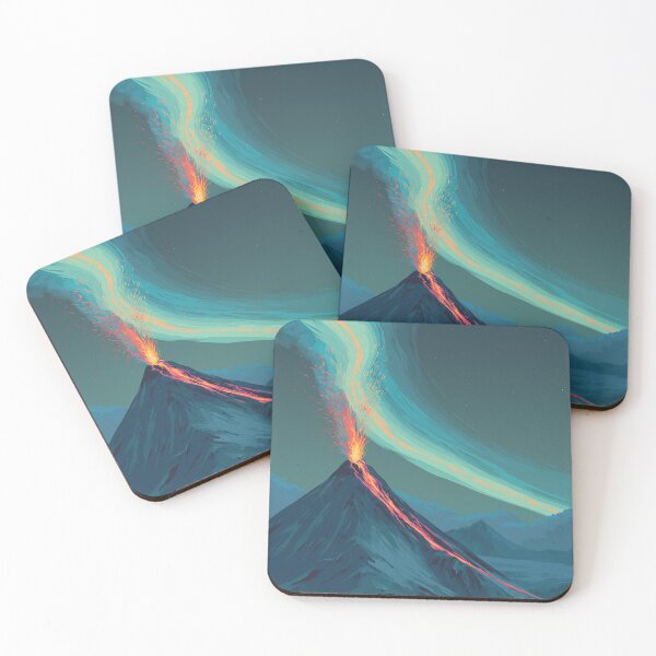 Item preview, Volcanic Eruption Under Aurora Sky designed and sold by Visual Foundry.