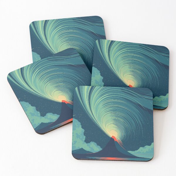 Item preview, Aurora Borealis Volcano Night Sky designed and sold by Visual Foundry.