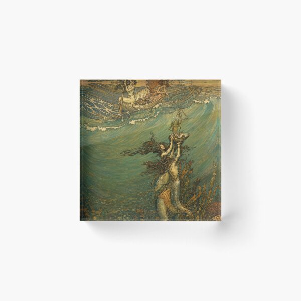 Item preview, Art Nouveau Mermaid Fantasy Illustration for Mythology Lovers designed and sold by RickE.