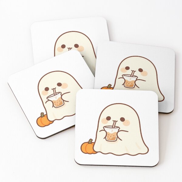 Item preview, Cute Halloween Ghost Boba Sticker designed and sold by AillustriaAK.