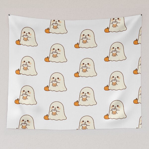 Item preview, Cute Halloween Ghost Boba Sticker designed and sold by AillustriaAK.