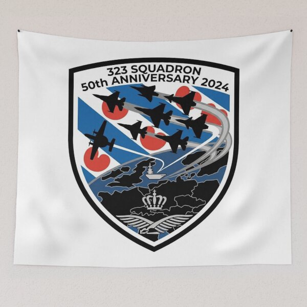 Item preview, Royal Netherlands Air Force 323 Squadron 50th Anniversary Commemorative Patch designed and sold by CharlieDesings.