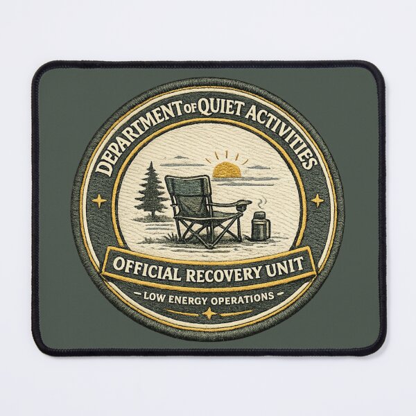 Item preview, Department of Quiet Activities Official Recovery Unit Patch Design designed and sold by ChirpInc.