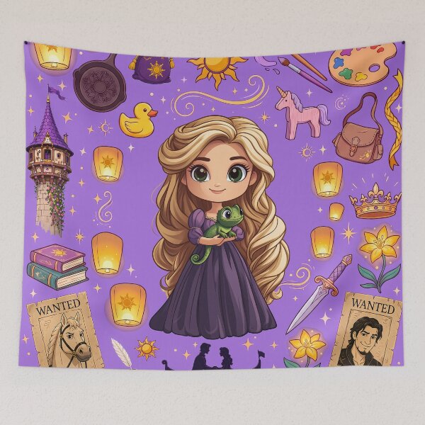 Item preview, Kawaii Rapunzel Tangled Collage designed and sold by KismetsKawaiiCo.