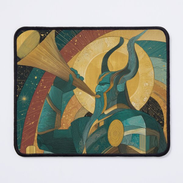 Item preview, Heimdall Guardian of Bifrost Art Deco Portrait designed and sold by NordicDreams.