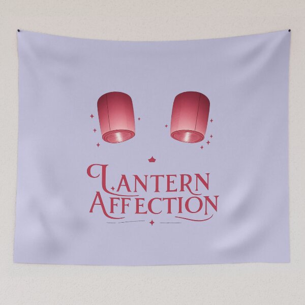 Item preview, Lantern Affection Floating Lanterns Design, Romantic Love Illustration, Hope and Connection Art for Couples designed and sold by JagrDesigns.