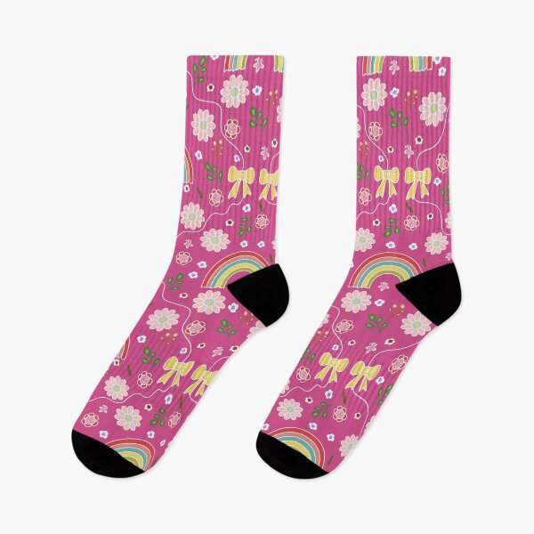 Item preview, Cute rainbow in pink seamless pattern  designed and sold by Min659.