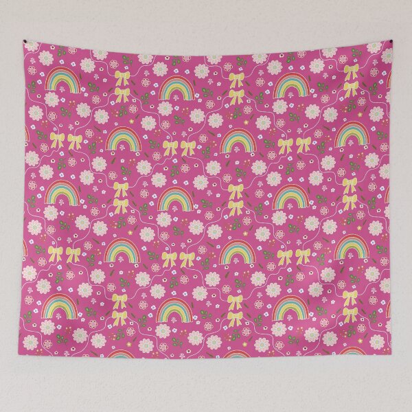 Item preview, Cute rainbow in pink seamless pattern  designed and sold by Min659.