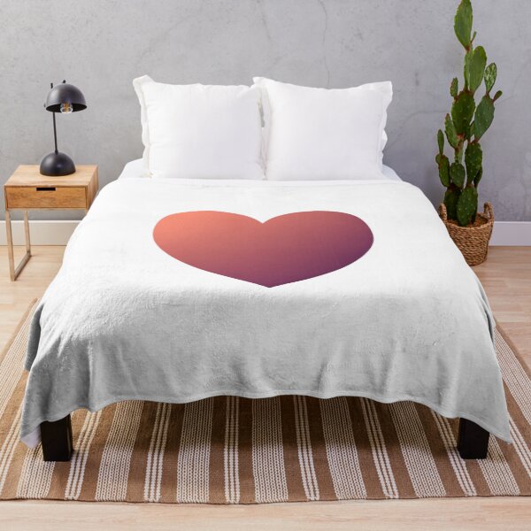 Item preview, Minimalist Grainy Gradient Heart - Coral to Plum designed and sold by krish-prints.