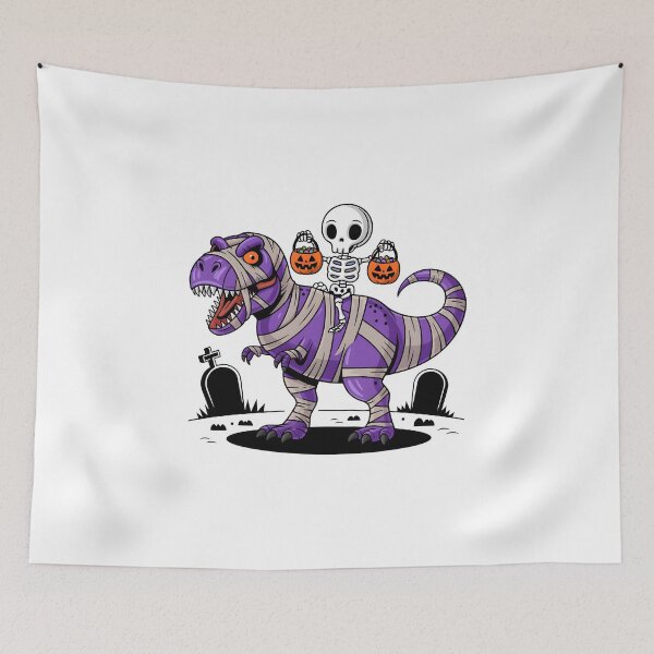 Item preview, Purple Halloween Dinosaur Skeleton designed and sold by Playful-Monster.