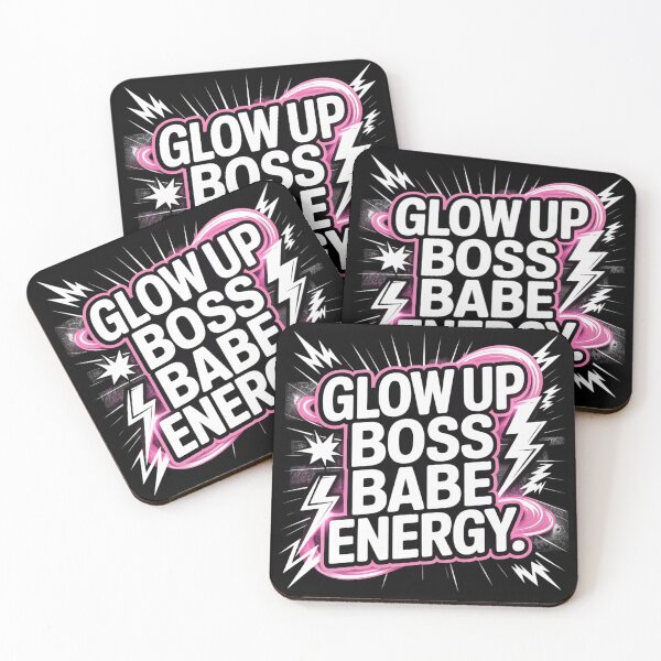 Item preview, Glow Up Boss Babe Energy. Empowering Girl Boss Quote Design | Pink Lightning Aesthetic Motivational Trend designed and sold by Aarvya Fashion Club ( A.F.C ).