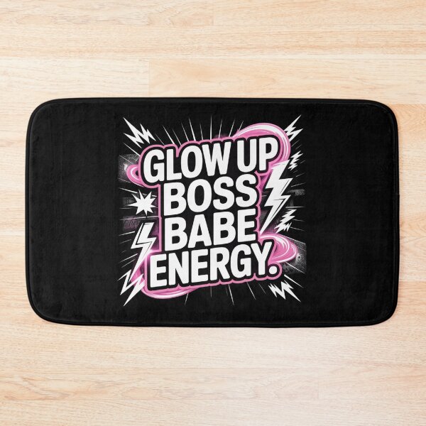 Item preview, Glow Up Boss Babe Energy. Empowering Girl Boss Quote Design | Pink Lightning Aesthetic Motivational Trend designed and sold by Aarvya Fashion Club ( A.F.C ).