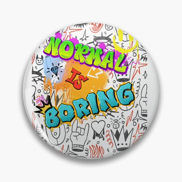 Item preview, Normal Is Boring Graffiti - Colorful Urban Streetwear Art designed and sold by thazinart.
