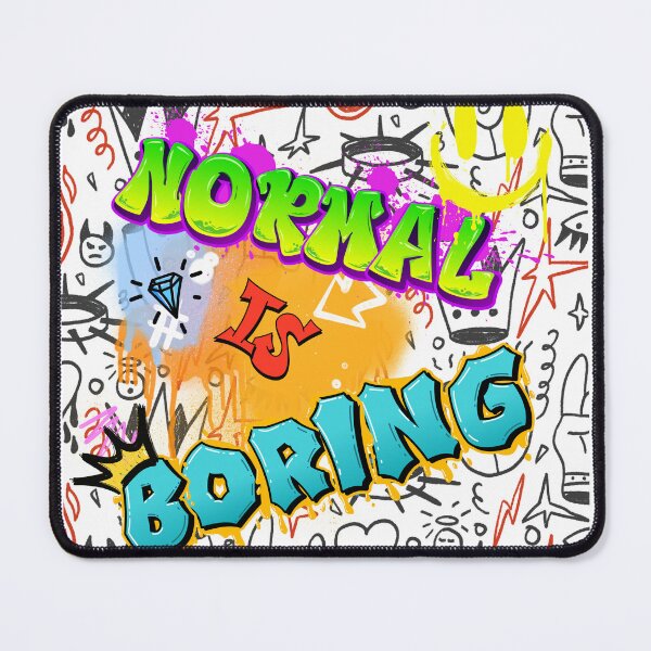 Item preview, Normal Is Boring Graffiti - Colorful Urban Streetwear Art designed and sold by thazinart.