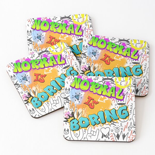 Item preview, Normal Is Boring Graffiti - Colorful Urban Streetwear Art designed and sold by thazinart.