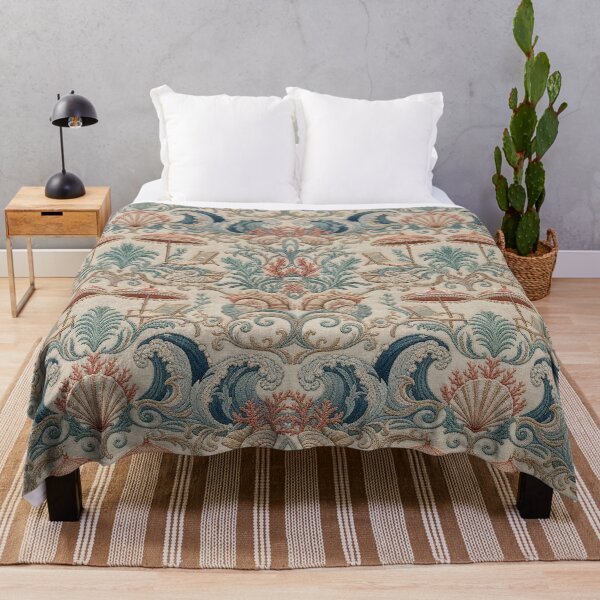Item preview, Seaside Luxury Coastal Beach Textile Pattern designed and sold by frumixart.
