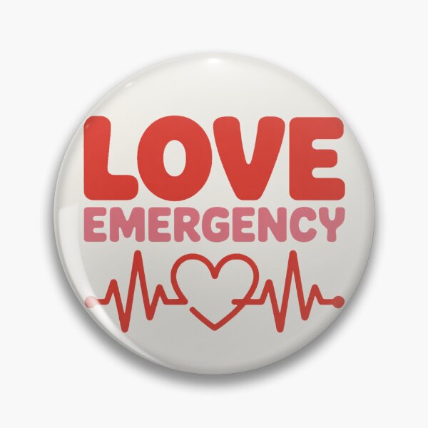 Item preview, Love Emergency Cute Heartbeat Typography Medical Pop designed and sold by Meivelle.