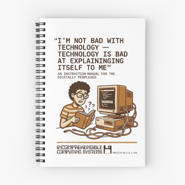 Item preview, "I'm Not Bad With Technology - Retro Computer Humor Vintage 1984" designed and sold by laughingshirts.