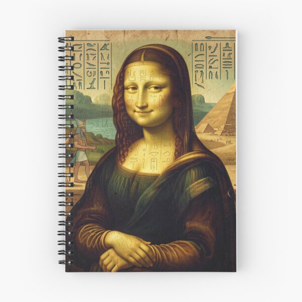 Item preview, Mona Lisa Portrait in Ancient Egyptian Hieroglyphic Art Style designed and sold by FotoworldEdel.