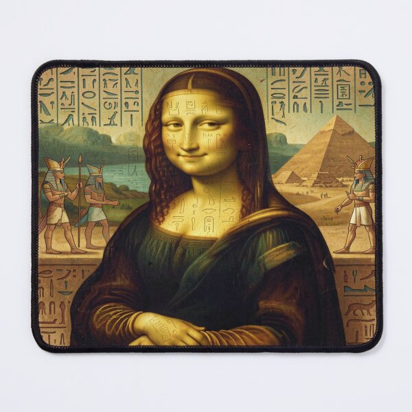 Item preview, Mona Lisa Portrait in Ancient Egyptian Hieroglyphic Art Style designed and sold by FotoworldEdel.