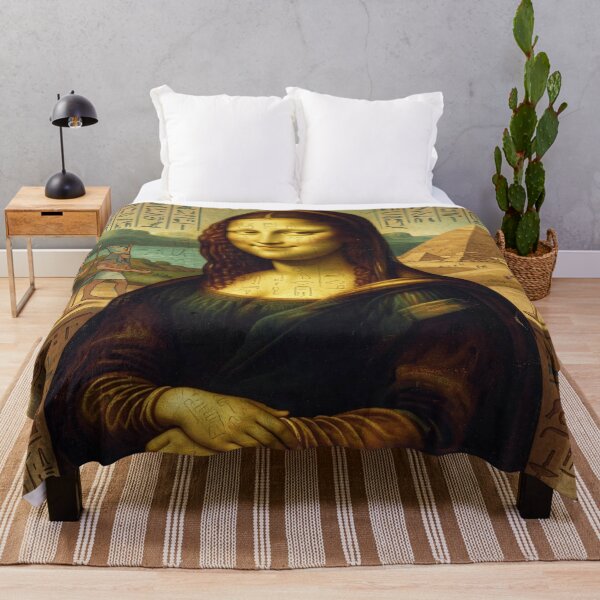 Item preview, Mona Lisa Portrait in Ancient Egyptian Hieroglyphic Art Style designed and sold by FotoworldEdel.