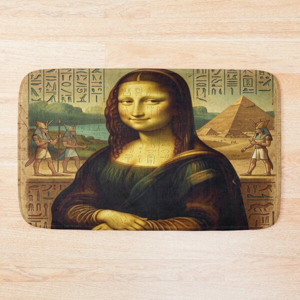 Item preview, Mona Lisa Portrait in Ancient Egyptian Hieroglyphic Art Style designed and sold by FotoworldEdel.