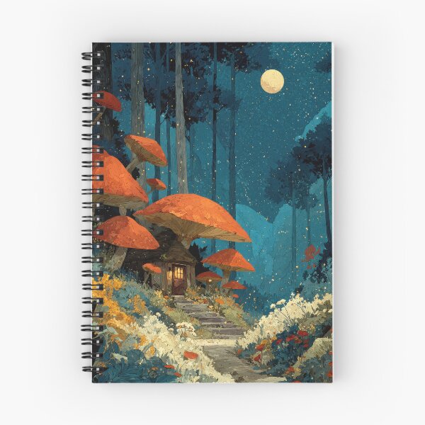 Item preview, Enchanted Mushroom Cottage Fantasy Art Print — Fairycore Wall Decor for Cozy Nature Lovers designed and sold by GraceInNatureCo.