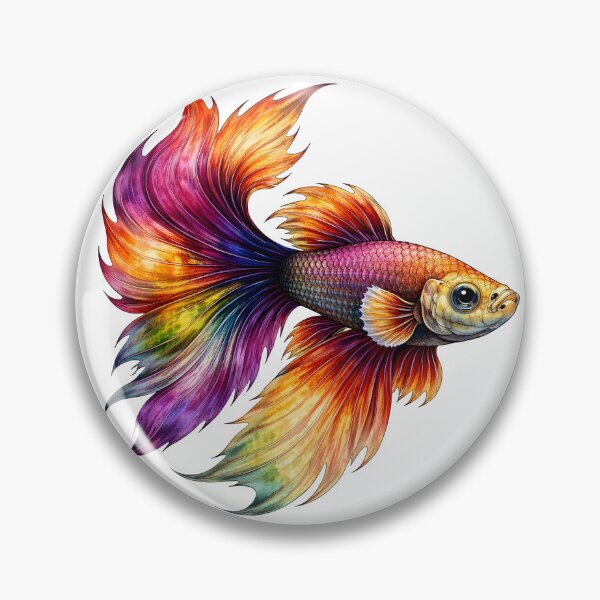 Item preview, Colorful Betta Fish designed and sold by Shelley Loewnau-Jones Studio.