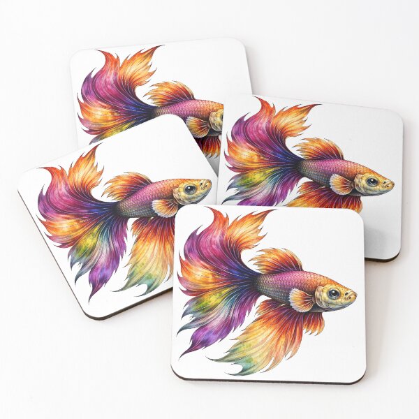 Item preview, Colorful Betta Fish designed and sold by Shelley Loewnau-Jones Studio.