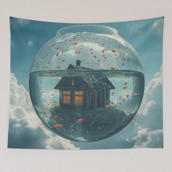 Item preview, The Floating Aquarium Home - Cozy Fishbowl House designed and sold by UnRealS.
