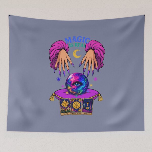 Item preview, Magic Is Real Tarot Crystal Ball with Mystic Hands Aesthetic T-Shirt designed and sold by Aimetoi.