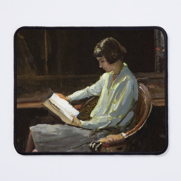 Item preview, Alice by John Lavery -  Vintage Oil Painting Reading Woman for Book Lovers designed and sold by RickE.