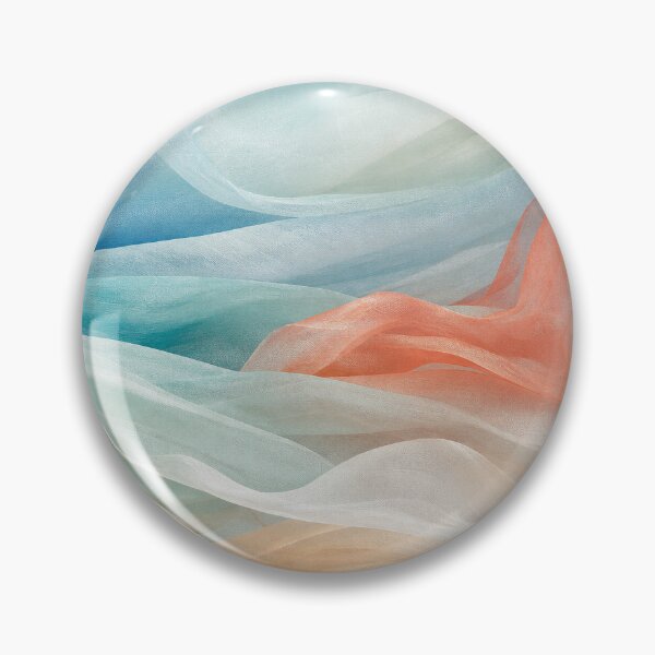 Item preview, Luxury Coastal Sheer Fabric Beach Waves designed and sold by frumixart.