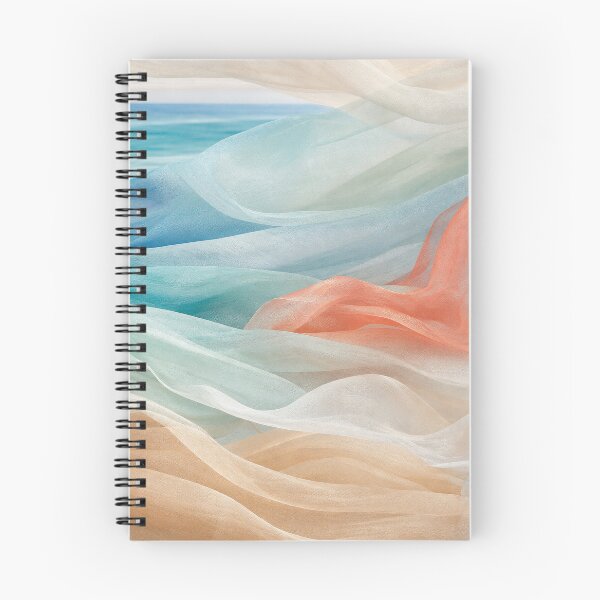 Item preview, Luxury Coastal Sheer Fabric Beach Waves designed and sold by frumixart.