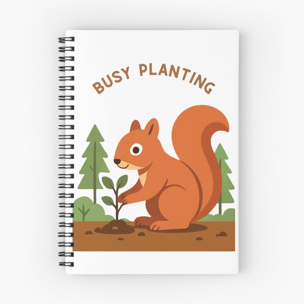 Item preview, Cute Squirrel Planting Tree – Eco Friendly Nature Lover T-Shirt designed and sold by Inka Moon Design.